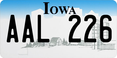 IA license plate AAL226