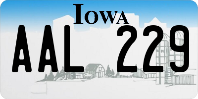 IA license plate AAL229