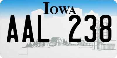 IA license plate AAL238