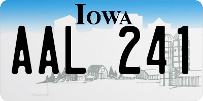 IA license plate AAL241