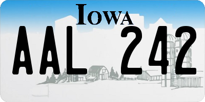 IA license plate AAL242