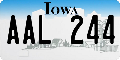 IA license plate AAL244