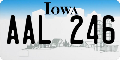 IA license plate AAL246