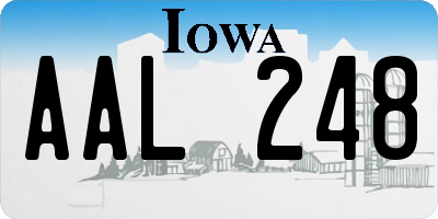 IA license plate AAL248
