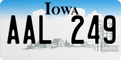 IA license plate AAL249