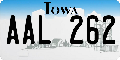 IA license plate AAL262
