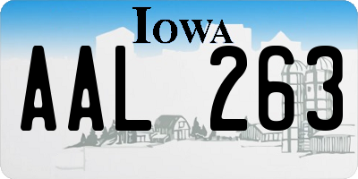 IA license plate AAL263