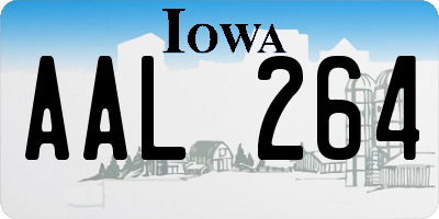 IA license plate AAL264