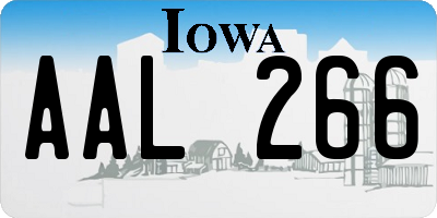 IA license plate AAL266