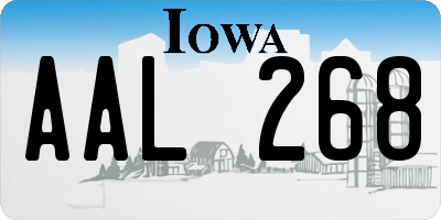 IA license plate AAL268