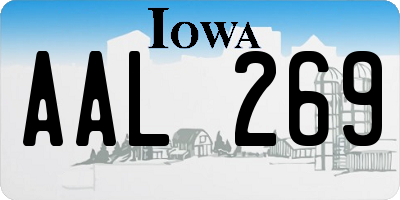 IA license plate AAL269