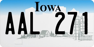 IA license plate AAL271