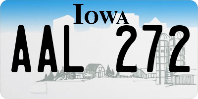IA license plate AAL272
