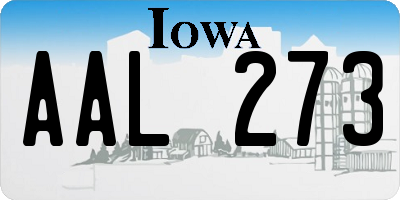 IA license plate AAL273