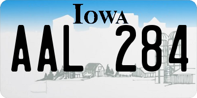 IA license plate AAL284