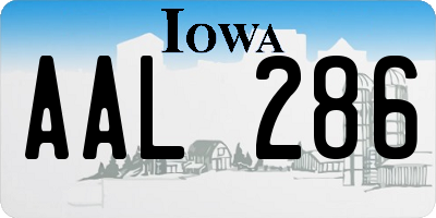 IA license plate AAL286