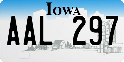 IA license plate AAL297