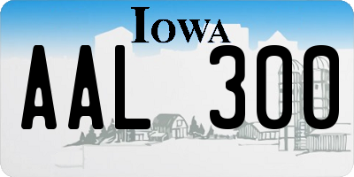 IA license plate AAL300