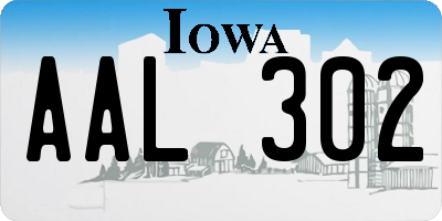 IA license plate AAL302