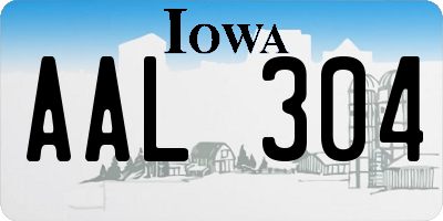 IA license plate AAL304