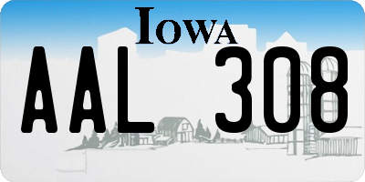 IA license plate AAL308