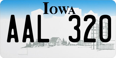 IA license plate AAL320