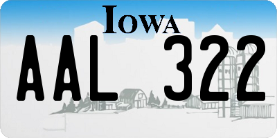 IA license plate AAL322