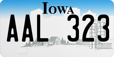 IA license plate AAL323