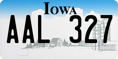 IA license plate AAL327