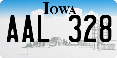 IA license plate AAL328