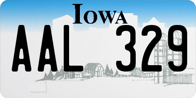 IA license plate AAL329