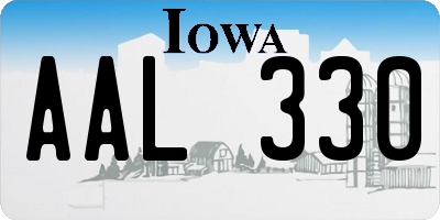 IA license plate AAL330