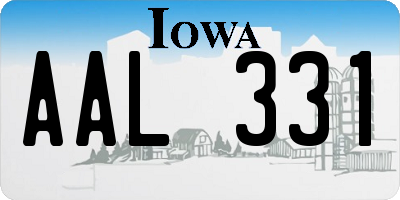 IA license plate AAL331