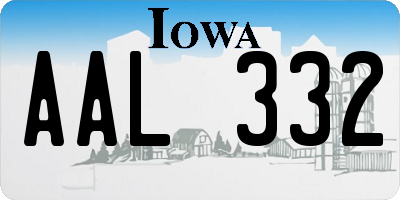 IA license plate AAL332