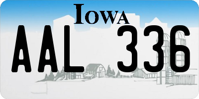 IA license plate AAL336