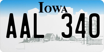 IA license plate AAL340
