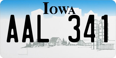 IA license plate AAL341