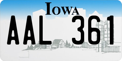 IA license plate AAL361
