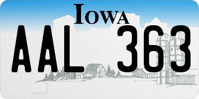 IA license plate AAL363
