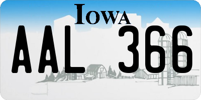 IA license plate AAL366