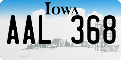 IA license plate AAL368