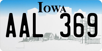 IA license plate AAL369