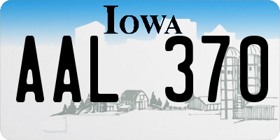 IA license plate AAL370
