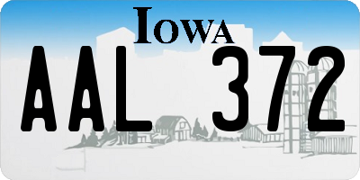IA license plate AAL372