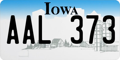 IA license plate AAL373