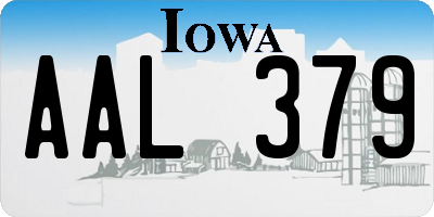 IA license plate AAL379