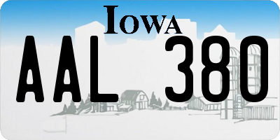 IA license plate AAL380