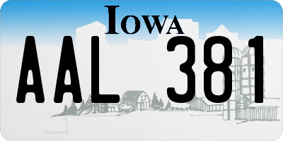 IA license plate AAL381