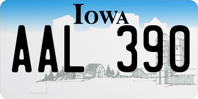 IA license plate AAL390