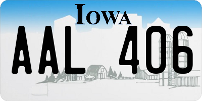 IA license plate AAL406